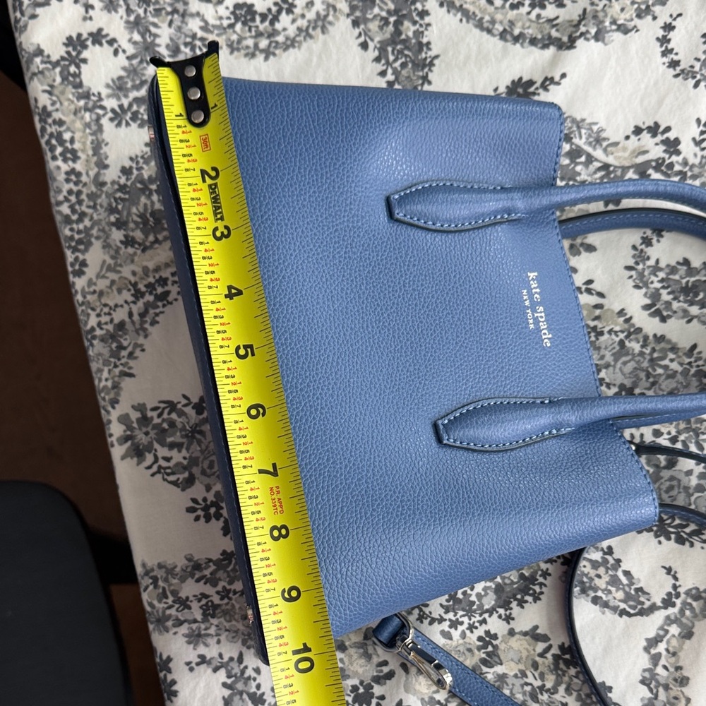 kate spade blue pebbled leather satchel - Picture 11 of 14